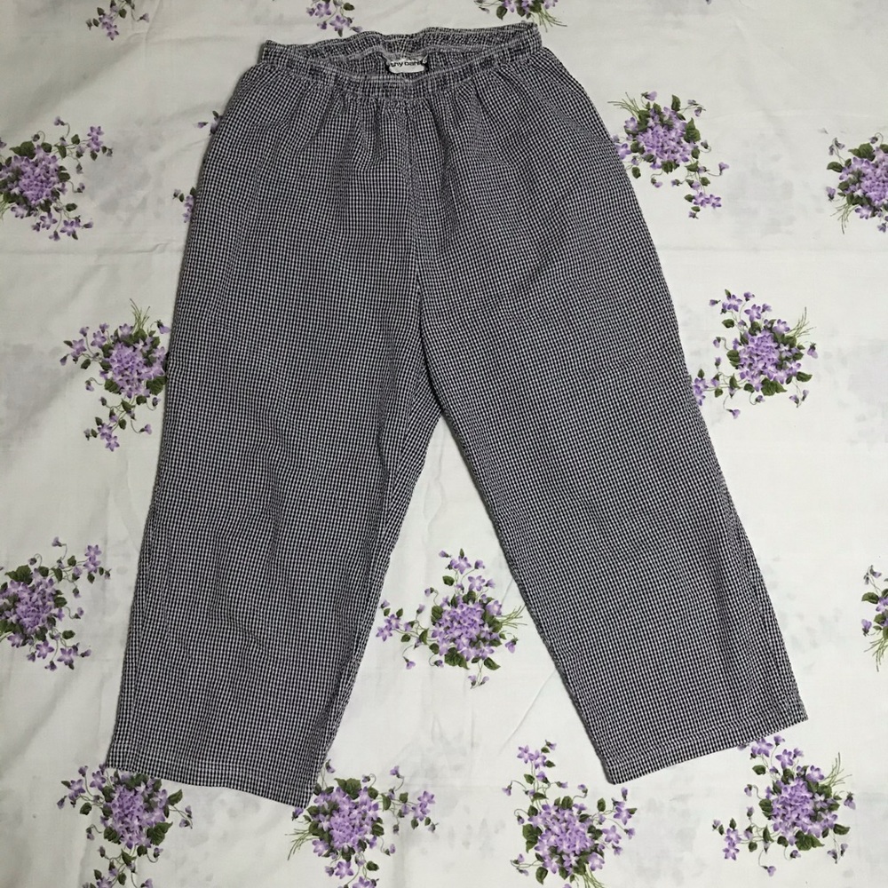 Cathy Daniels Crop Purple Gingham Capris